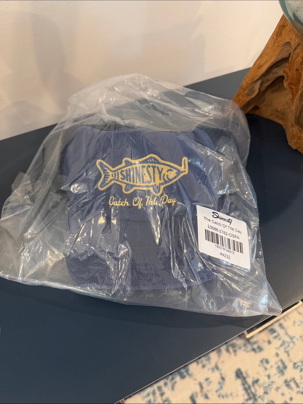 Shinesty Catch Of The Day Navy Cap; adjustable with net back